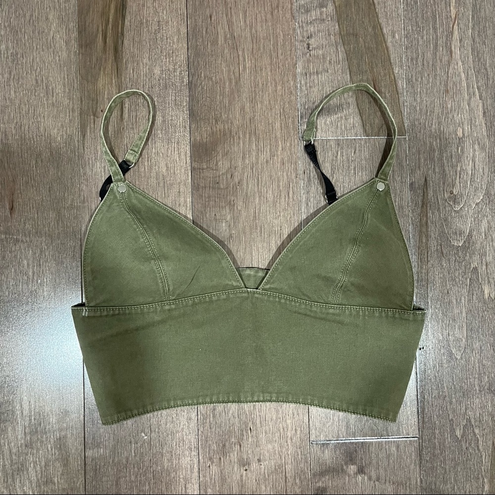 Alexander Wang green crop tank